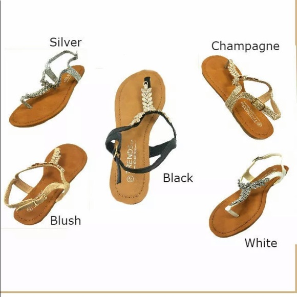 Sparkle Rhinestones Crystal T-Strap Flats - Picture 2 of 4